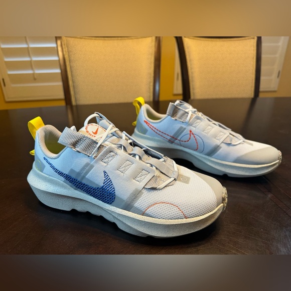 New Nike Crater Impact White Blue Sneaker Shoes Size US 7Y men’s/ 8.5 W